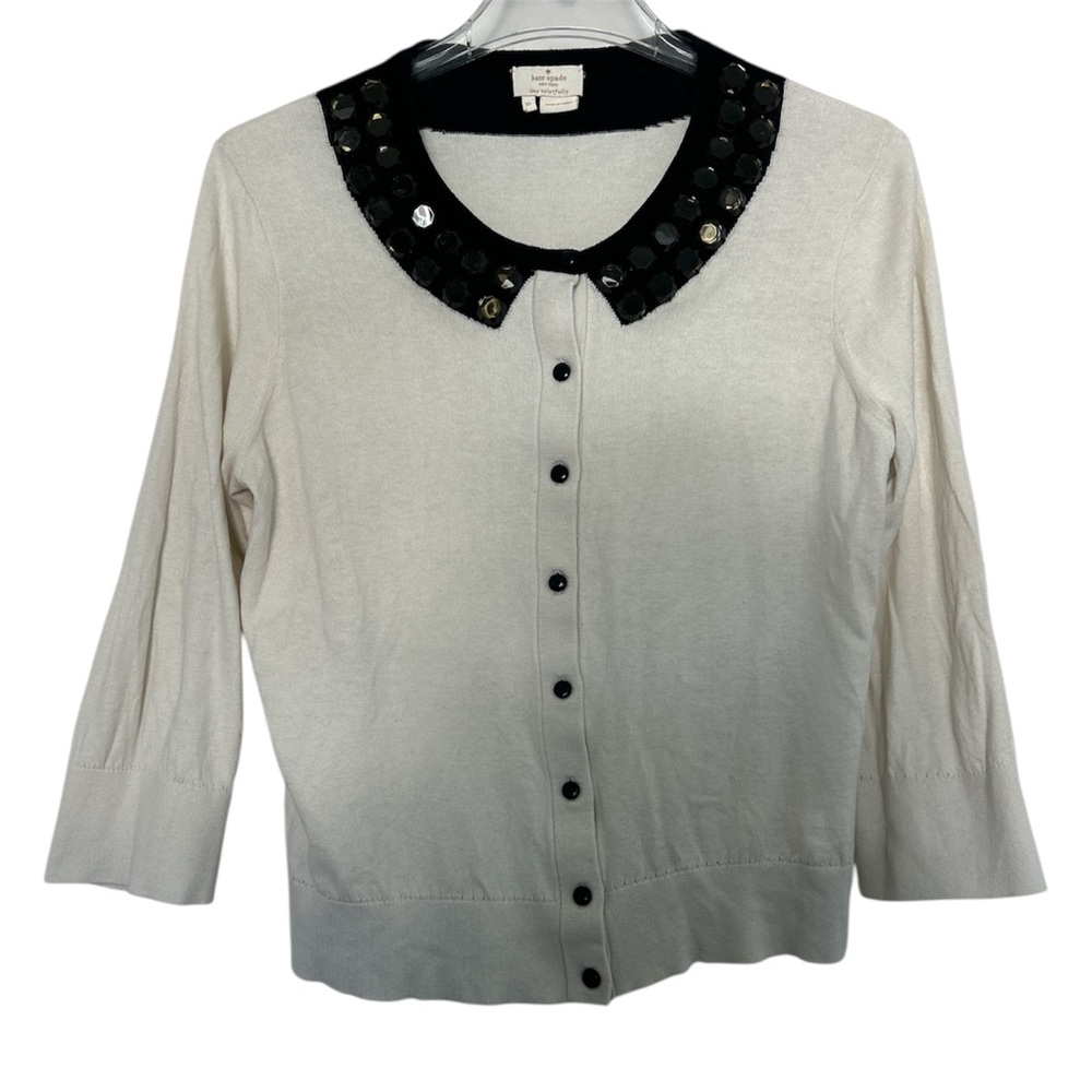 Kate Spade Cardigan with Embellished Collar